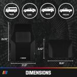 NASCAR Car Floor Mats, Carpet & Black Leather Design Car Mats, Universal-Fit All-Weather Car Floor Mats with Built-in Heel Pad & Anti-Slip Backing, Durable Odorless Automotive Interior Accessories