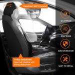 MINGBRON Front Car Seat Covers,Car Seat Protector Waterproof,Seat Covers Front Set, Car Seat Protectors,Automotive Seat Covers Fit for Most Cars Black