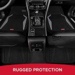 Rubbermaid Car Mat Full Set All-Weather Heavy-Duty 4 Pieces– Trim-to-Fit Universal Car Mats Full Set – Waterproof Rubber Floor Liners for Most Trucks, SUVs, Vans, and Sedans-Gray