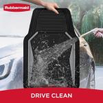 Rubbermaid Car Mat Full Set All-Weather Heavy-Duty 4 Pieces– Trim-to-Fit Universal Car Mats Full Set – Waterproof Rubber Floor Liners for Most Trucks, SUVs, Vans, and Sedans-Gray