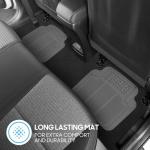 BDK All Weather Rubber Floor Mats for Car SUV & Truck - 4 Pieces Set (Front & Rear), Trimmable, Heavy Duty Protection (Grey), 1 Count (Pack of 1)