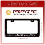 Mountains Moon License Plate Frame Funny Mountain Landscape License Plate Frames for Car Decorative Parts Stainless Stee License Plate for Standard Us Canada License Plate Holder 12x6 Inch