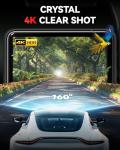 REDTIGER F4 4K Dash Cam Front, 2.2 inch Mini Car Camera, 2160P UHD Touch Screen, Voice Control, Included 32GB Card, Night Vision, Built-in GPS, WiFi APP Control, Loop Recording, 24H Parking Monitor