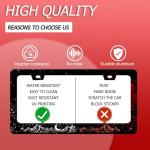 Mountains Moon License Plate Frame Funny Mountain Landscape License Plate Frames for Car Decorative Parts Stainless Stee License Plate for Standard Us Canada License Plate Holder 12x6 Inch