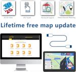 GPS Navigator for Car Truck RV, 7 Inch Touch Screen, Latest 2025 Maps for Car GPS, Support Voice Turn-by-Turn Guidance, Speed and Red Light Warning, Custom Truck Routing