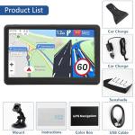 GPS Navigator for Car Truck RV, 7 Inch Touch Screen, Latest 2025 Maps for Car GPS, Support Voice Turn-by-Turn Guidance, Speed and Red Light Warning, Custom Truck Routing