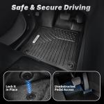OEDRO Upgraded Floor Mats Fit for Honda Civic 2022-2026 / Acura Integra 2023-2025 (Not for Coupe Models), All Weather TPE Floor Liners, High Walled Design Civic Accessories, 1st and 2nd Row -206660