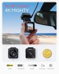 Vantrue E1 Pro 4K Mini Dash Cam Front, STARVIS 2 PlatePix HDR Night Vision Car Camera, Built-in 5G WiFi GPS, 1.54'' IPS Screen, Voice Control, 24/7 Buffered Parking Mode, Support 1TB Max