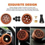 Essential Oil Car Diffuser, 2 PCS Car Aromatherapy Wood Diffuser with Vent Clip