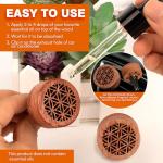 Essential Oil Car Diffuser, 2 PCS Car Aromatherapy Wood Diffuser with Vent Clip
