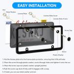 2 Pack License Plate Protector & Frame Combo, Clear Plastic Car Front/Rear Covers with Screws Caps, Universal Fit Car Accessories + Bonus Valve Stem Caps, Adhesive Pads & Mini Screwdriver