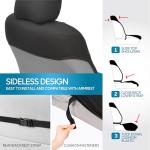 BDK Red Cherry Car Seat Covers for Front Seats, 2 Pack – Classic Pattern with Matching Headrest, Sideless Design for Easy Installation, Fits Most Car Truck Van and SUV