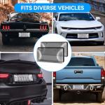 2 Pack License Plate Protector & Frame Combo, Clear Plastic Car Front/Rear Covers with Screws Caps, Universal Fit Car Accessories + Bonus Valve Stem Caps, Adhesive Pads & Mini Screwdriver