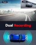 REDTIGER F7N 4K Dual Dash Cam, 5.8GHz WiFi-20 MB/s Fast Transfer, 64GB Card, Front 4K/2.5K and Rear 1080P Dash Camera for Cars with 3.18'' Screen, Precise GPS, Parking Monitor, Support 256GB Max