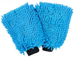 HOMEXCEL Car Wash Mitt, 2PK Chenille Microfiber Wash Mitt, Scratch-Free & Lint-Free, Rich Foam, Highly Absorbent, Double Sided, Perfect for Car Washing and Detailing, 10.2" x 6.7 ", Blue