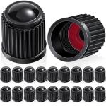 Outus 20 Pcck Tire Valve Team Caps Car Tire Caps Plastic Universal Black Stem Covers for Bike Bicycle Cars Suv Trucks Motorcycles