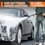 Cordless Pressure Washer, 1800PSI Portable Power Washer Battery Operate with 6-in-1 Nozzle, Foam Cannon, 65FT High-Elastic Hose, Lightweight Handheld Power Washer for Car, Patios, Outdoor Cleaning