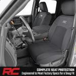 Rough Country Neoprene Seat Covers for Dodge Ram (2019-2024) - UV & Water Resistant, Foam Padded Truck Seat Covers - Full Set