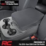Rough Country Neoprene Seat Covers for Dodge Ram (2019-2024) - UV & Water Resistant, Foam Padded Truck Seat Covers - Full Set