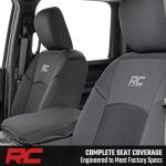 Rough Country Neoprene Seat Covers for Dodge Ram (2019-2024) - UV & Water Resistant, Foam Padded Truck Seat Covers - Full Set