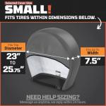 TIRESHIELD PRO Tire Covers Set of 4 - Heavy Duty All-Weather UV-Resistant Wheel Covers w/StormLock-System - Year-Round Protection for Your RV, Camper, Truck, Car & Trailer Tires w/ 23-25.75" Diameter