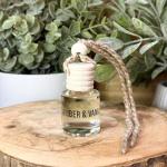 Amber & Vanilla Hanging Car Air Freshener – Long Lasting Essential Oil Diffuser for Car, Closet, Bathroom – 2-Pack Natural Scent Deodorizer