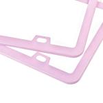 Fashion Super Slim Matte Cherry Blossom Pink License Plate Frames,Stainless Steel License Plate Holders,Weather Proof License Plate Cover for Women(2 Frames)