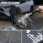 LASFIT Floor Mats&Trunk Mat for Toyota RAV4 2019-2025(Not Fit Hybrid) All Weather TPE Mats Custom Fit for Floor Liner for Toyota RAV 4 LE/XLE/Limited/TRD/Adventure Front and Rear 2 Row Car Mats,Black