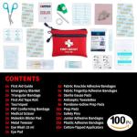 Compact 100-Piece First Aid Kit for Car