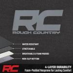 Rough Country Neoprene Seat Covers for Chevy Silverado & GMC Sierra 1500 (2019-2026) w/No Rear Seat Storage or Cup Holder - Waterproof & UV Resistant, Foam Padded, Front & Rear Row Cover Set