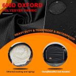 Tire Covers Sets of 2 for RV,Truck,SUV,Trailer Camper,MPV and Van,Heavy Duty Waterproof 600D Oxford Fabric Trailer Tire Wheel Protector Covers,Universal Fits 26-29 Inch Tires Diameter,Black