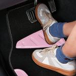 CAR PASS Jelly Waterproof Universal Fit Car Floor Mats, Girly Car Carpet Mats with Anti-Slip Nibbs Backing & Driver Heel Pad Fit for SUV, Vans, sedans, Cute car mats of 4pcs for Women (Pink)