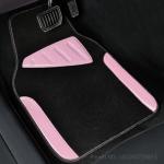 CAR PASS Jelly Waterproof Universal Fit Car Floor Mats, Girly Car Carpet Mats with Anti-Slip Nibbs Backing & Driver Heel Pad Fit for SUV, Vans, sedans, Cute car mats of 4pcs for Women (Pink)