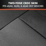 BDk Faux Leather Car Seat Cover Full Set - Front & Rear Split Bench Charcoal Seat Covers For SUV & Truck Seat Covers, Airbag Compatible - Protective Seat Covers for Car Seats & Car Accessories