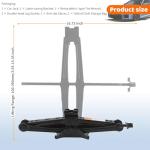 Heavy Duty Scissor Jacks for Car Set,Portable Car Jack Kit Lifts Heights of 3.93 to 15.35 Inch,2 Ton 4409 lbs Tire Jack Kit for Cars with Tire Wrench & Ratchet Wrench