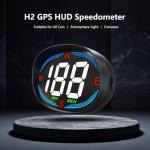 AZIJYV H2 GPS Speedometer Digital Speedometer GPS HUD Universal All Cars Head Up Display Vehicle Speed Compass MPH KMH Speed Gauge Plug and Play