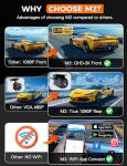 Galphi 3 Channel WiFi Dash Cam Front and Rear Inside with 64GB SD Card, 2.5K+1080P+1080P Car Dash Camera for Cars Front and Rear, Dashcam with G-Sensor, Loop Recording, 24H Parking Mode, Support 512GB
