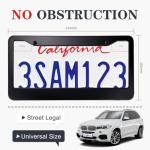 Matte Black License Plate Frames - Airxwills License Plate Covers, 2 Packs Universal Aluminum Tag Frame for License Plate for Front and Rear Car Tag.