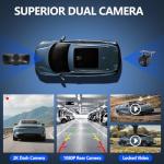 Apenet Wireless CarPlay Screen with 2K Dash Cam, 8.1" Portable Touchscreen Car Stereo with CarPlay & Android Auto, 1080P Backup Camera, Voice Control, Bluetooth, Mirror Link, GPS Navigation