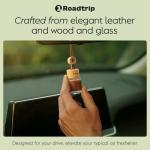 1Roadtrip Car Air Diffuser - Long Lasting Essential Oil Diffuser - Pack of 2 Non-Toxic Hanging Car Air Freshener - Accessories for Men & Women - Odor Eliminator - Teak Wood Scent 0.27FL OZ/8ML