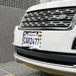 2PCS Premium American Flag License Plate Frame, Black License Plate Frames, 2 Holes Solid Stainless Steel License Plate Holder, Universal Car License Plate Frame for USA Flag, by Lengnoyp