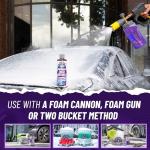 Chemical Guys Extreme Bodywash & Wax Foaming Car Wash Soap - Works with Foam Cannons, Foam Guns, or Bucket Washes for Cars, Trucks, Motorcycles, RVs, and More, Grape Scent - 128 oz (1 Gallon)