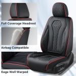 Coverado Seat Covers, Car Seat Covers Front Seats, Black Car Seat Cover, Waterproof Automotive Seat Covers, Seat Cushion, Front Car Seat Covers Leatherette Car Seat Protector Universal Fit Most Cars