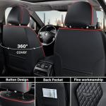 Coverado Seat Covers, Car Seat Covers Front Seats, Black Car Seat Cover, Waterproof Automotive Seat Covers, Seat Cushion, Front Car Seat Covers Leatherette Car Seat Protector Universal Fit Most Cars