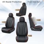 Coverado Seat Covers, Car Seat Covers Front Seats, Black Car Seat Cover, Waterproof Automotive Seat Covers, Seat Cushion, Front Car Seat Covers Leatherette Car Seat Protector Universal Fit Most Cars