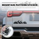 2PCS Car License Plates Frames with Raised Mountain Pattern & Mountain Car Decal,Stylish Cars Plates Frame with Screws & Caps,Decorative Cars Accessories Thin License Plate Frame