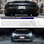 2PCS Car License Plates Frames with Raised Mountain Pattern & Mountain Car Decal,Stylish Cars Plates Frame with Screws & Caps,Decorative Cars Accessories Thin License Plate Frame