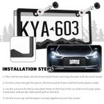 2PCS Car License Plates Frames with Raised Mountain Pattern & Mountain Car Decal,Stylish Cars Plates Frame with Screws & Caps,Decorative Cars Accessories Thin License Plate Frame