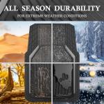 CAR PASS Heavy Duty Rubber Floor Mats for Car, Waterproof Liner Deep Dish Car Mats Full Sets, Universal Trim to Fit for SUV Truck Sedans Vans, All Weather Automotive Floor Mats 3pcs, Solid Black Gray