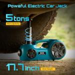 SEESII Electric Car Jack Kit 5 Ton 17.7 Inch Lift Range 3in1 car jack Hydraulic with Impact Wrench and Tire Inflator Floor Jack for SUV/Pickup/Truck/Sedan Roadside Emergency Tire Change Spare Tool Set